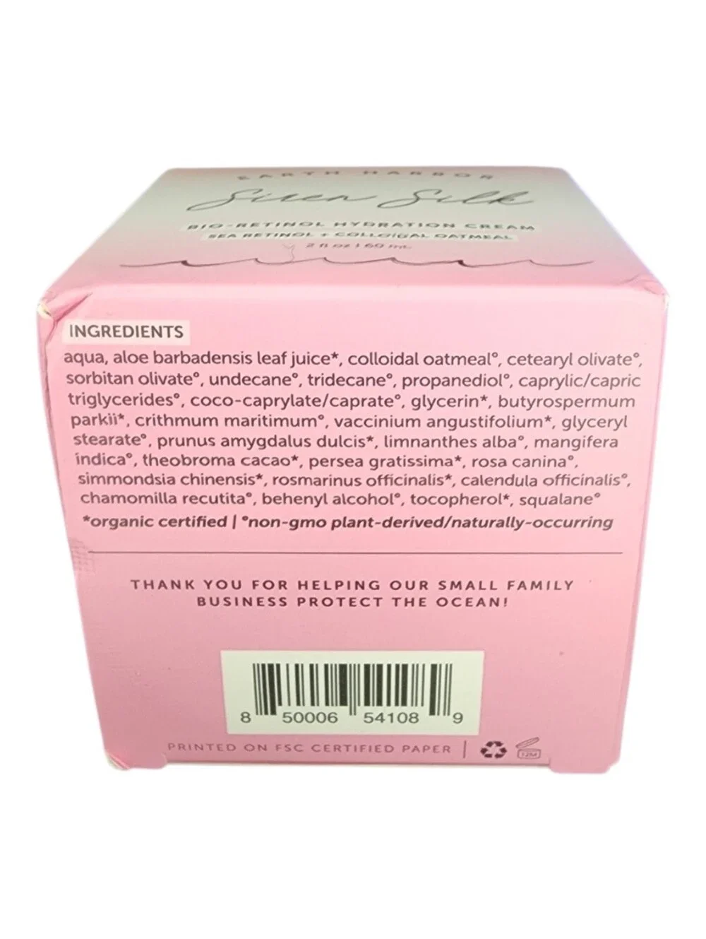 NIB Earth Harbor SIREN SILK Multi-Tasking Hydration Creme, 2 Fl Oz